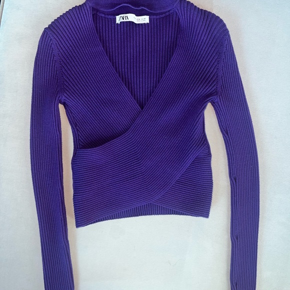 Purple Ribbed Knit Top - Picture 2 of 4